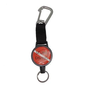 China Diving Metal Retractable Key Chain , Customized Stainless Steel Carabiner Clip factory