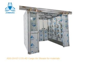 China Stainless Steel 304 Cargo Air Shower Tunnel With 4 Leaf Auto Sliding Doors factory