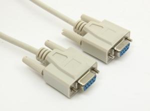 China 6ft PVC Db9 Female To Db9 Female Cable Serial Rs232 For Data Transmission factory