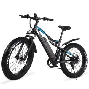 China 48V 17Ah 1000W Electric Fat Tire Bike 7 Speed Double Suspension Electric Bike factory