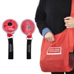Black ABS Reusable Foldable Shopping Bag To Roll Up Polyester 210D