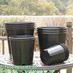Multi Drainage Holes, Plastic Black Square Plant Flower Nursery Pot, Planter