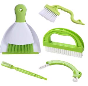 China 14cm Ergonomic Tile Scrubber Brush Set 6pcs With Nylon Bristle factory