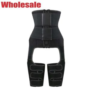 China Black Double Belt NANBIN Plus Size Waist Cincher Ultra Sweat Waist And Thigh Trimmer factory