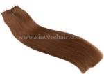 55 CM 2.5 Gram STW Tape In Hair Extensions for sale, 22" Straight Brown Doulble