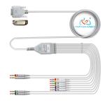 Medical DB15P 4.0 Banana 10 Lead ECG Cable Compatible Nihon Konden Biocare
