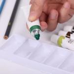 Non Toxic 12 Colors Artist Acrylic Paint 12ml Per Tube For Canvas Painting