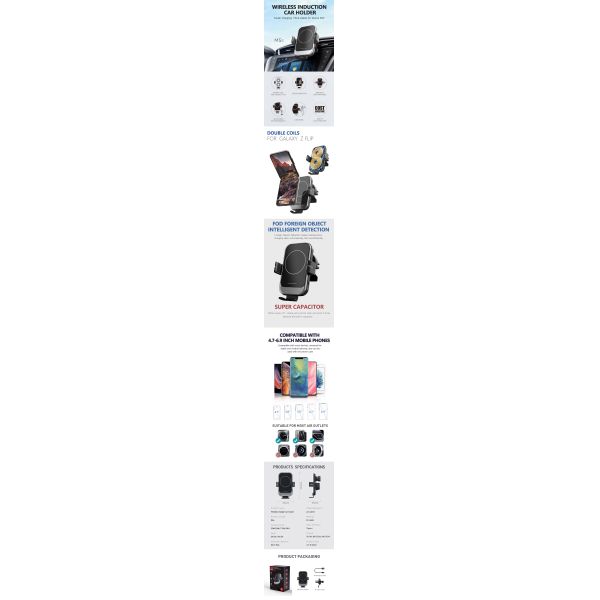 IPhone 13 Pro Qi Car Wireless Charger 110-205KHz For Samsung Z Flip3 15W