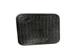 Anti Impact Square Cast Iron Drain Cover Locking Hinge Manhole Cover Black Color