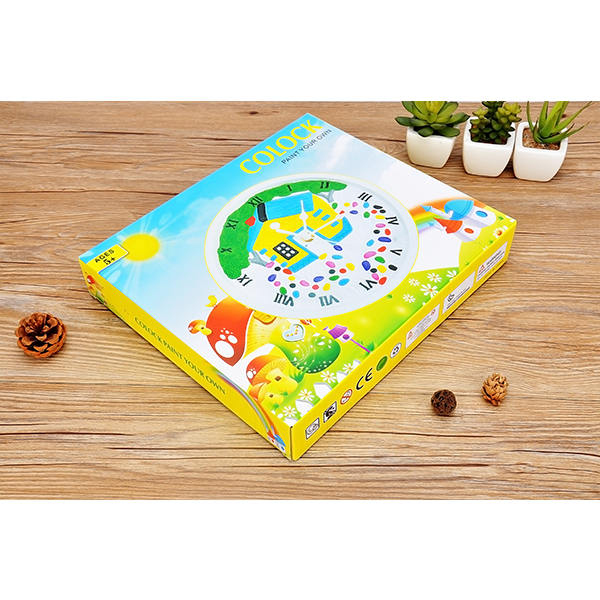 Educational Kids Arts And Crafts Toys Miraculous 3D Gypsum Clock Painting Set