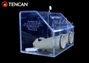 China 30mm Pump Vacuum Lab Transparent Glove Box 500mm Water Oxygen Removal factory