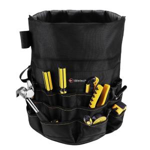 China Black Bucket Tool Bag Professional Bucket Tool Pouch Customized Capacity 10 kg factory