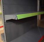 Double Sided Four Tier Supermarket Display Stands / Retail Display Shelving