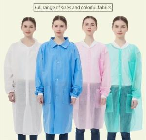 China 45GSM V601 Personal Protective Medical Surgical Lab Coat for Doctor and Nurse Uniform factory