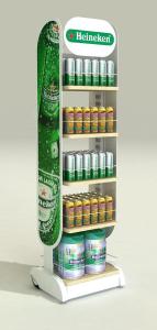 China Portable Metal Display Fixtures With Wheels Custom Customer Brand factory