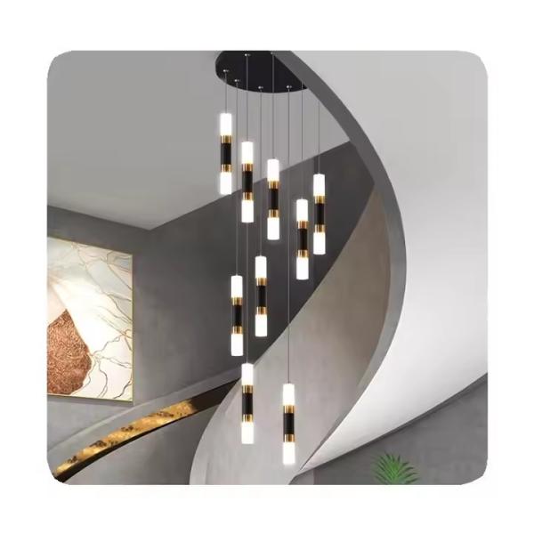 Indoor Living Room Staircase Modern High Ceiling Chandelier with Dimmable