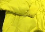 100% Polyester Yellow Young Hooded Bomber Jacket Warm Coats For Winter