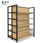 Factory Customized Color Size Wood Grain Shelf Wood Supermarket Shelves Display