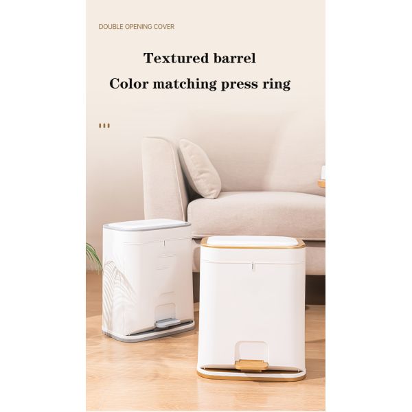 High Appearance Horizontal Narrow square Pressing Foot Can Open the Lid to Free Hands Waste Recycling Bin