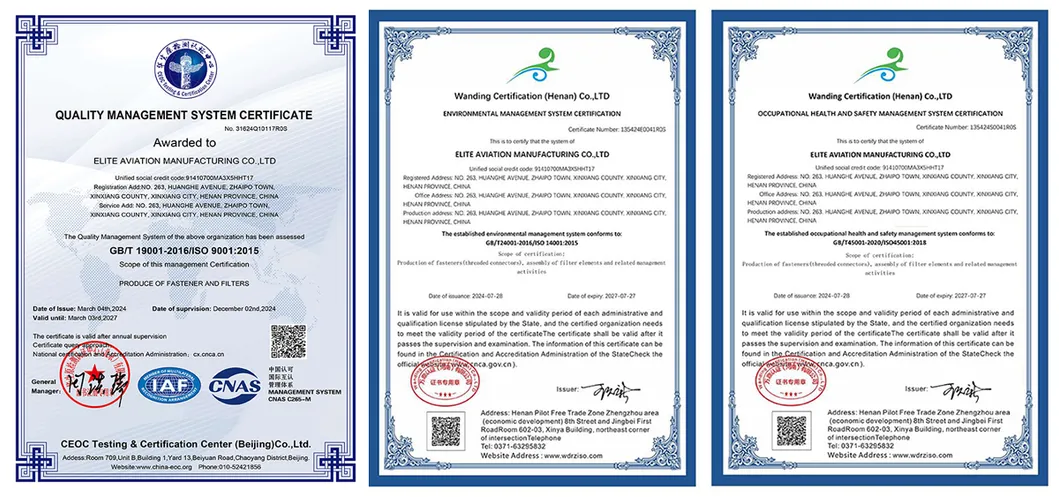 Stainless Steel Oil Filter Elements for Chemical Plant Shut-off Valve
