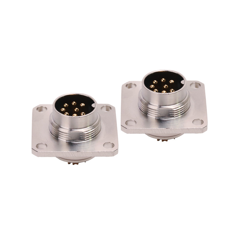 Waterproof 3 Pin Aviation Connector , 4P PCB Panel Mount Connector