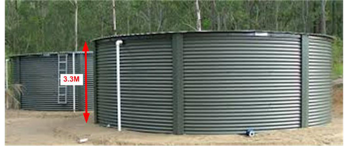 2200Cbm Flange PVC Liner 1860mm Bolted Water Tanks