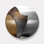 Custom Tailored Metal Round Decorative Painting Hotel Villa Entryway Renovation