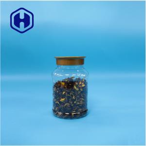 China Round Shaped Clear Food Packaging Plastic Peanut Butter Biscuits Candies Jars factory