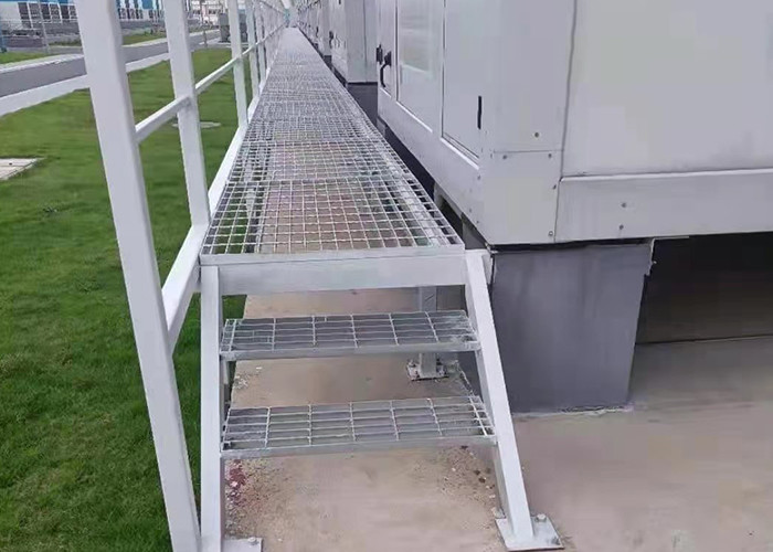 Outdoor Metal Drain Cover Galvanized Steel Grating 130mm Bar Pitch