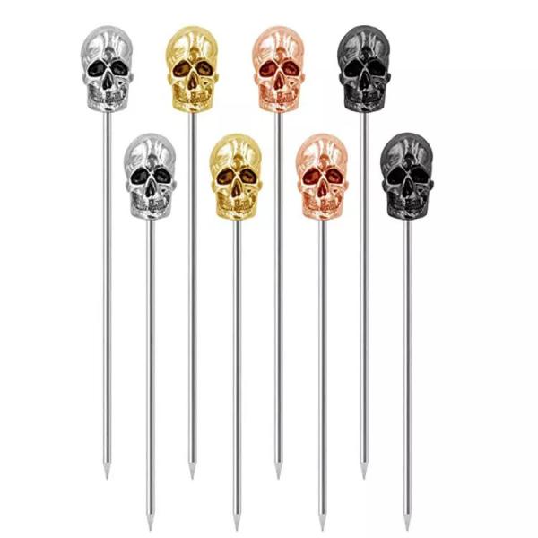 Stainless Steel Fruit Skewer Stick Fork Bar Tools Creative Skeleton Shape Fruit