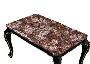 China Luxury Paint Carved Ebony Nordic Marble Dining Table , European Style Dining Table factory