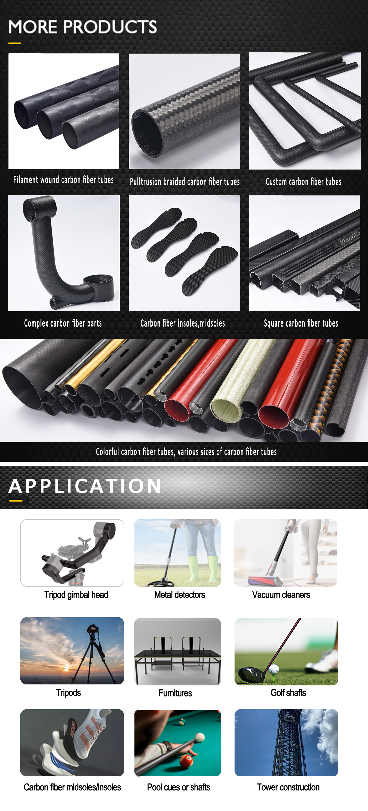 Aviation Field 100% Carbon Fiber Solid Tube 3K Twill Round Tube for Drone Accessories