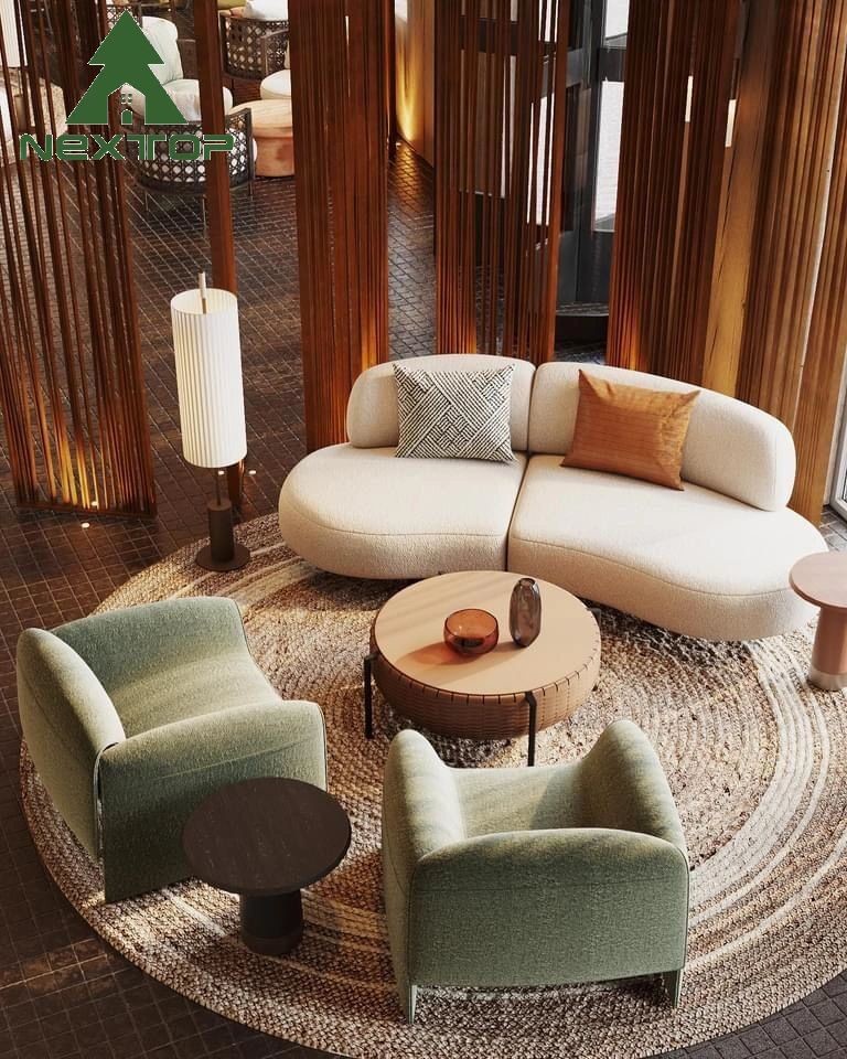 OEM ODM Hotel Lobby Furniture Exquisite Waiting Area Negotiation Sofa Set