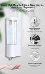 FCC Wall Mounted Shampoo Conditioner Dispenser Waterproof ABS Material