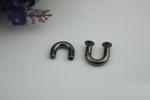 Handbag accessory gunmetal color 10 mm zinc alloy metal arch bridge for purse