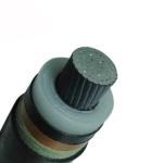 Black 630mm2 33kV Aluminum High Voltage Underground Cable Single Core