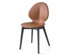 Custom Made Upholstered Tan Leather Chair , MrSmith Studio Basil W Chair