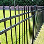 2000mm 3000mm Tubular Metal Fence 3 Rail Flat Top Aluminum Fence Guarding Safety