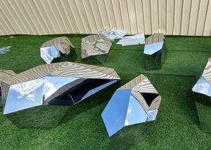 China Various Size Modern Garden Metal Art Stainless Steel Rock Sculpture factory