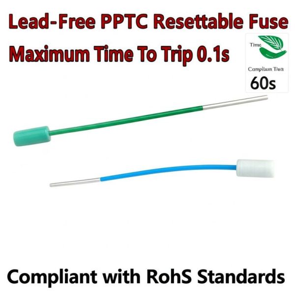 Lead-Free PPTC Resettable Fuse Maximum Time To Trip 0.1s 60s Compliant with Rohs