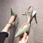 YTH002 Sandals Women'S Summer Fashion Pointed Stiletto Heels With Rhinestones