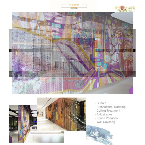 Decorative Fly Screen Anodized Aluminum Chain Curtain