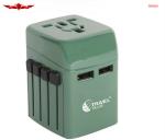 New Arrival Euro,USA,UK,AUS 500MA Travel Plug with Dual USB port for worldwide