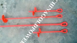 China Red Painted Metal Earth Screw Ground Anchors For Retaining Walls factory