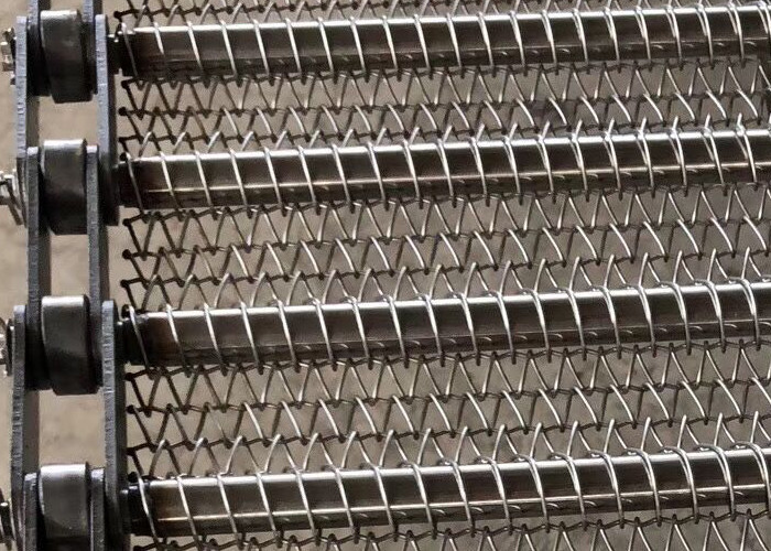 Food Processing Chain Link Conveyor Systems 304 Food Grade Stainless Steel