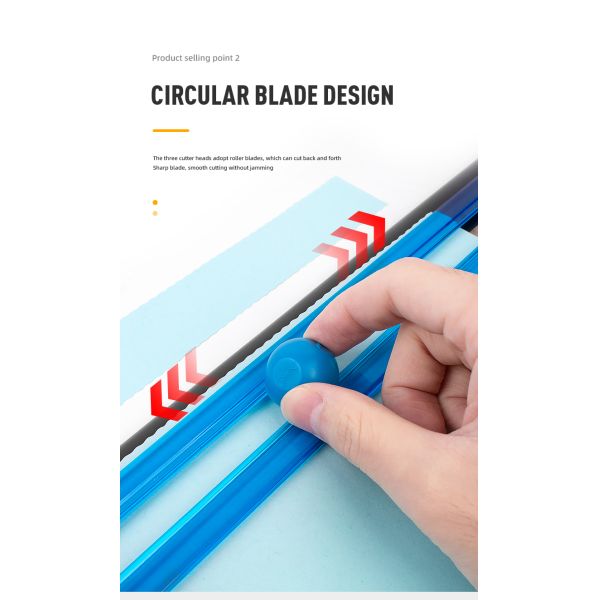 ZEQUAN 3 In 1 Multifunction Paper Cutter DIY Craft Safety Circle Paper Trimmer With Good