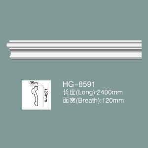 China PU Wainscoting PU Wall Baseboard Polyurethane PU Moulding HG-8591 factory