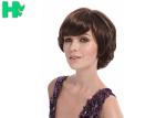 High Temperature Fiber Short Synthetic Wigs 8'' Density 100% 120%