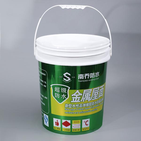 10L Plastic Paint Bucket With Metal Handle For Chemical Industry Silk Screen