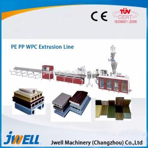 China Jwell hot sale PE &amp; PP wood plastic composite extrusion line factory